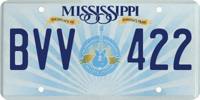 MS license plate BVV422