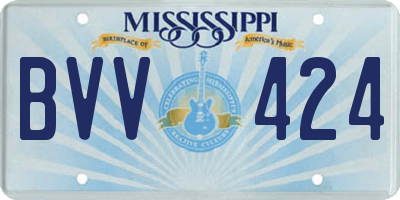 MS license plate BVV424