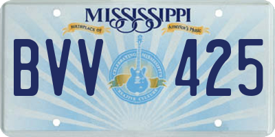 MS license plate BVV425