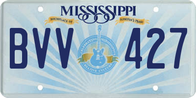 MS license plate BVV427