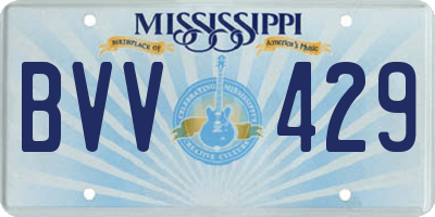 MS license plate BVV429