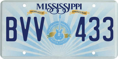 MS license plate BVV433