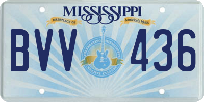 MS license plate BVV436