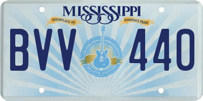 MS license plate BVV440