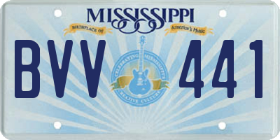 MS license plate BVV441