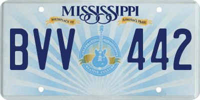 MS license plate BVV442
