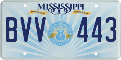 MS license plate BVV443