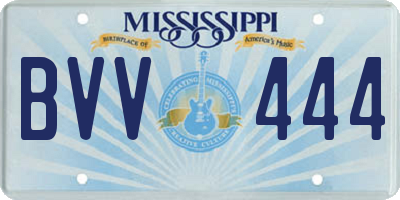 MS license plate BVV444