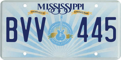 MS license plate BVV445