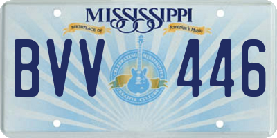 MS license plate BVV446