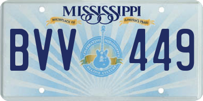 MS license plate BVV449