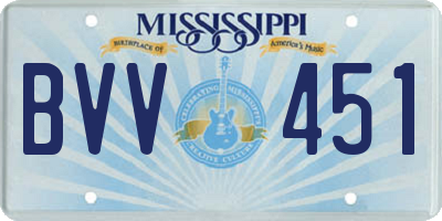 MS license plate BVV451