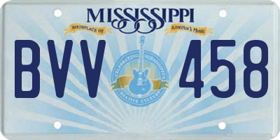 MS license plate BVV458
