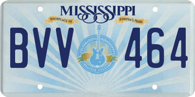 MS license plate BVV464