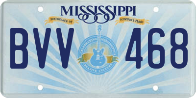 MS license plate BVV468