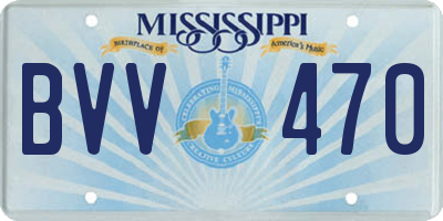 MS license plate BVV470