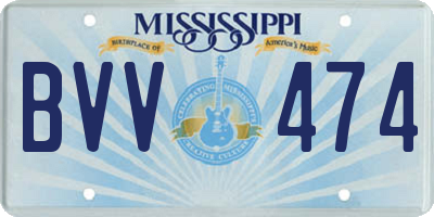 MS license plate BVV474