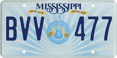 MS license plate BVV477