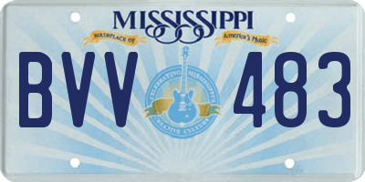 MS license plate BVV483