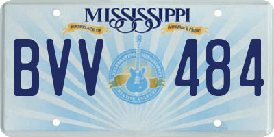 MS license plate BVV484