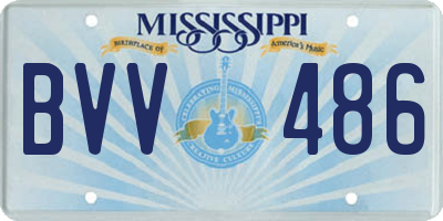 MS license plate BVV486