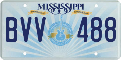 MS license plate BVV488