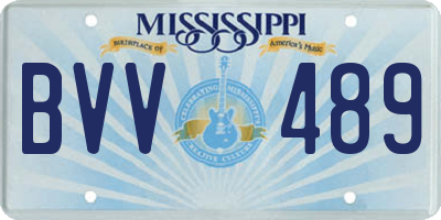MS license plate BVV489