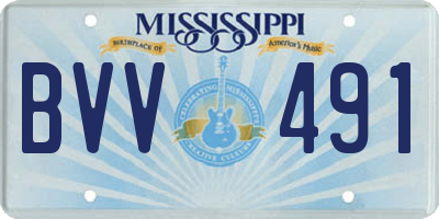 MS license plate BVV491