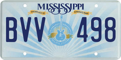 MS license plate BVV498