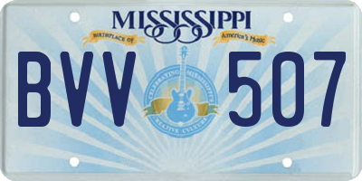 MS license plate BVV507