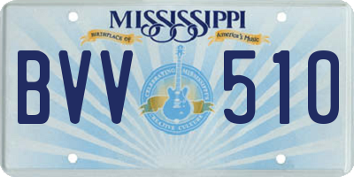 MS license plate BVV510