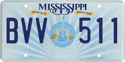 MS license plate BVV511