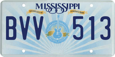 MS license plate BVV513