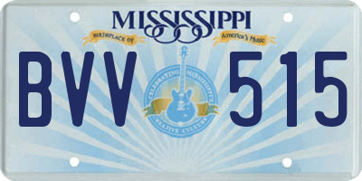 MS license plate BVV515