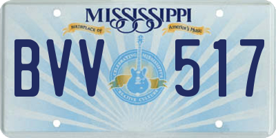 MS license plate BVV517