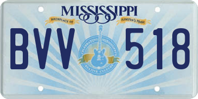 MS license plate BVV518