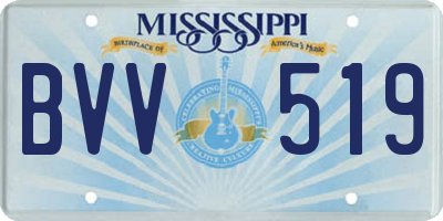 MS license plate BVV519