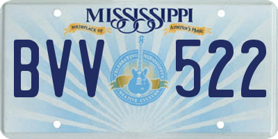 MS license plate BVV522