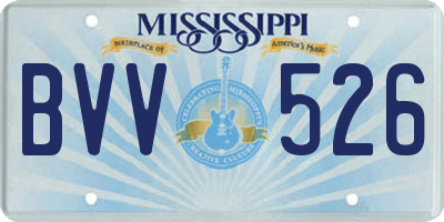 MS license plate BVV526