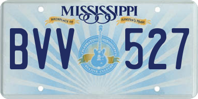 MS license plate BVV527