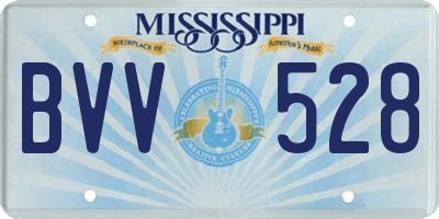 MS license plate BVV528