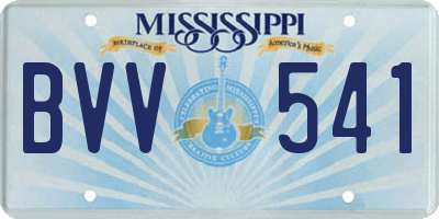 MS license plate BVV541