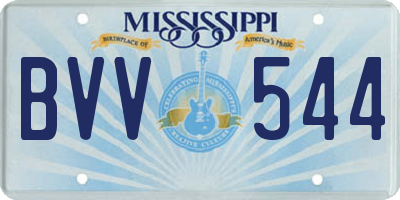 MS license plate BVV544