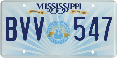 MS license plate BVV547
