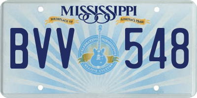 MS license plate BVV548
