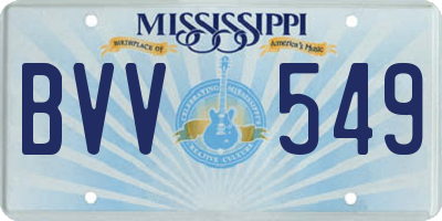 MS license plate BVV549