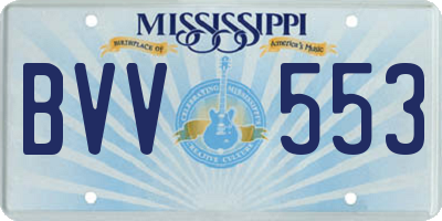 MS license plate BVV553