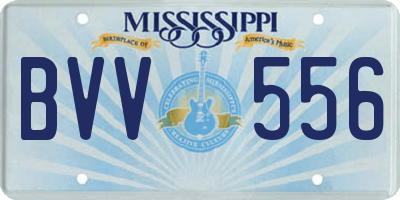 MS license plate BVV556