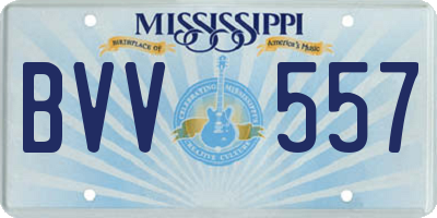 MS license plate BVV557