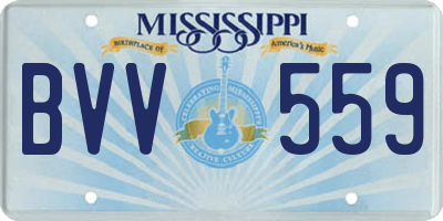 MS license plate BVV559